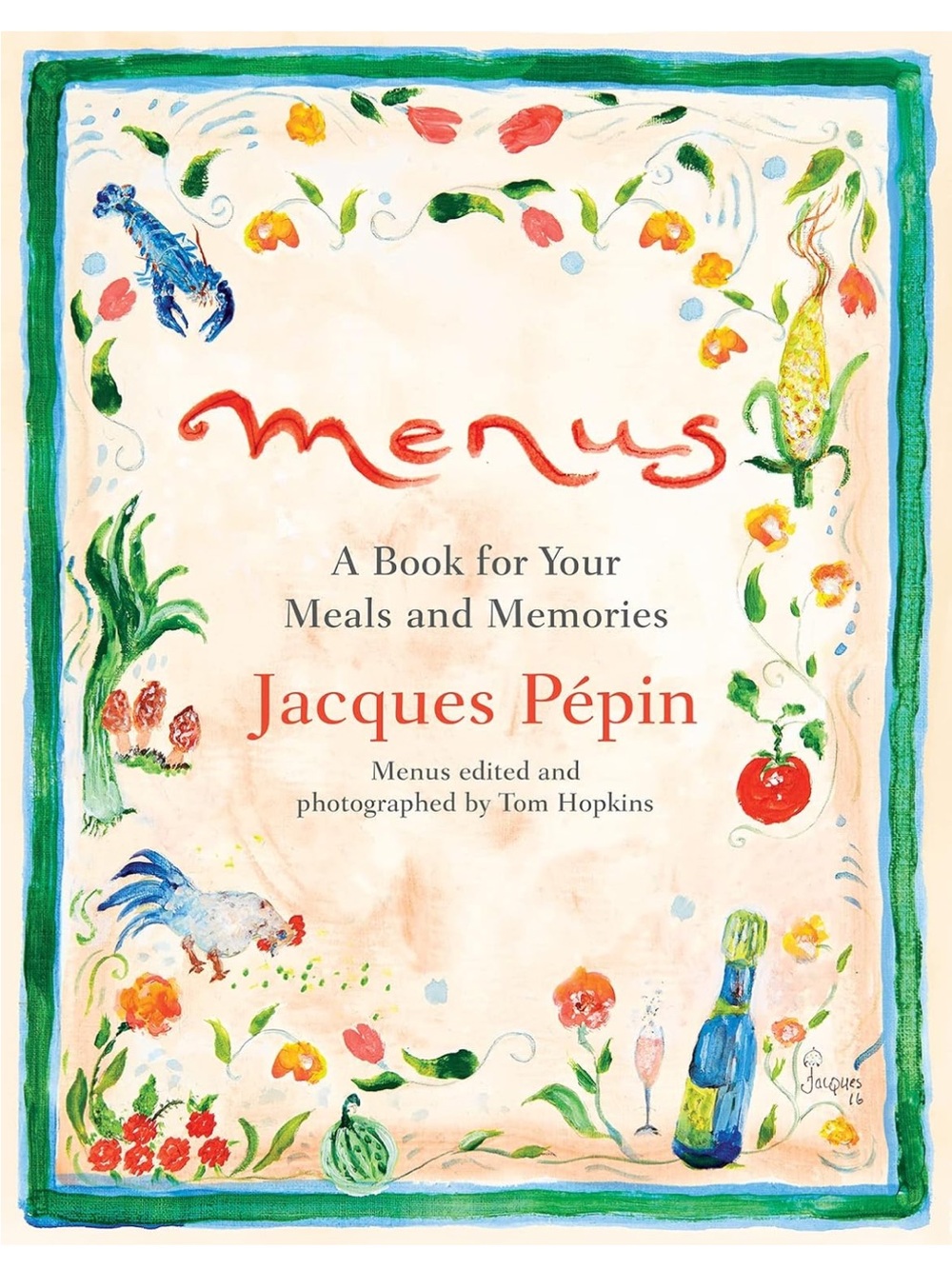 Beautiful Menus Journal Book by Jacques Pepin